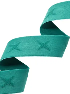 Резинка широкая, 35 мм, звезды, мята