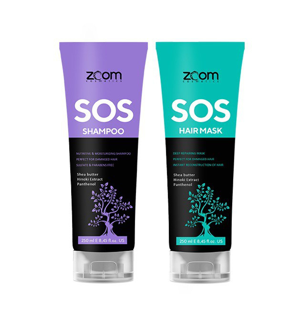 ZOOM Дом. Уход SOS Shampoo Шампунь бессульфатный