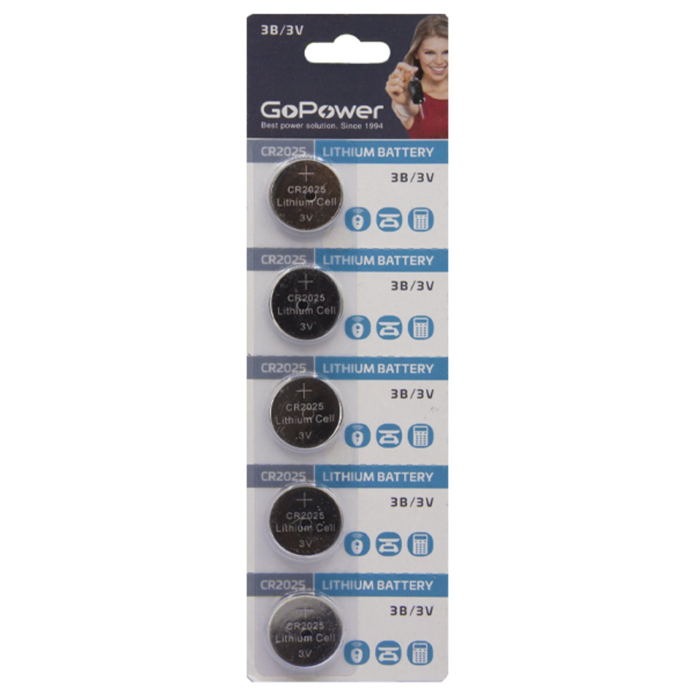 GoPower CR2025 bl 5 уп. 100