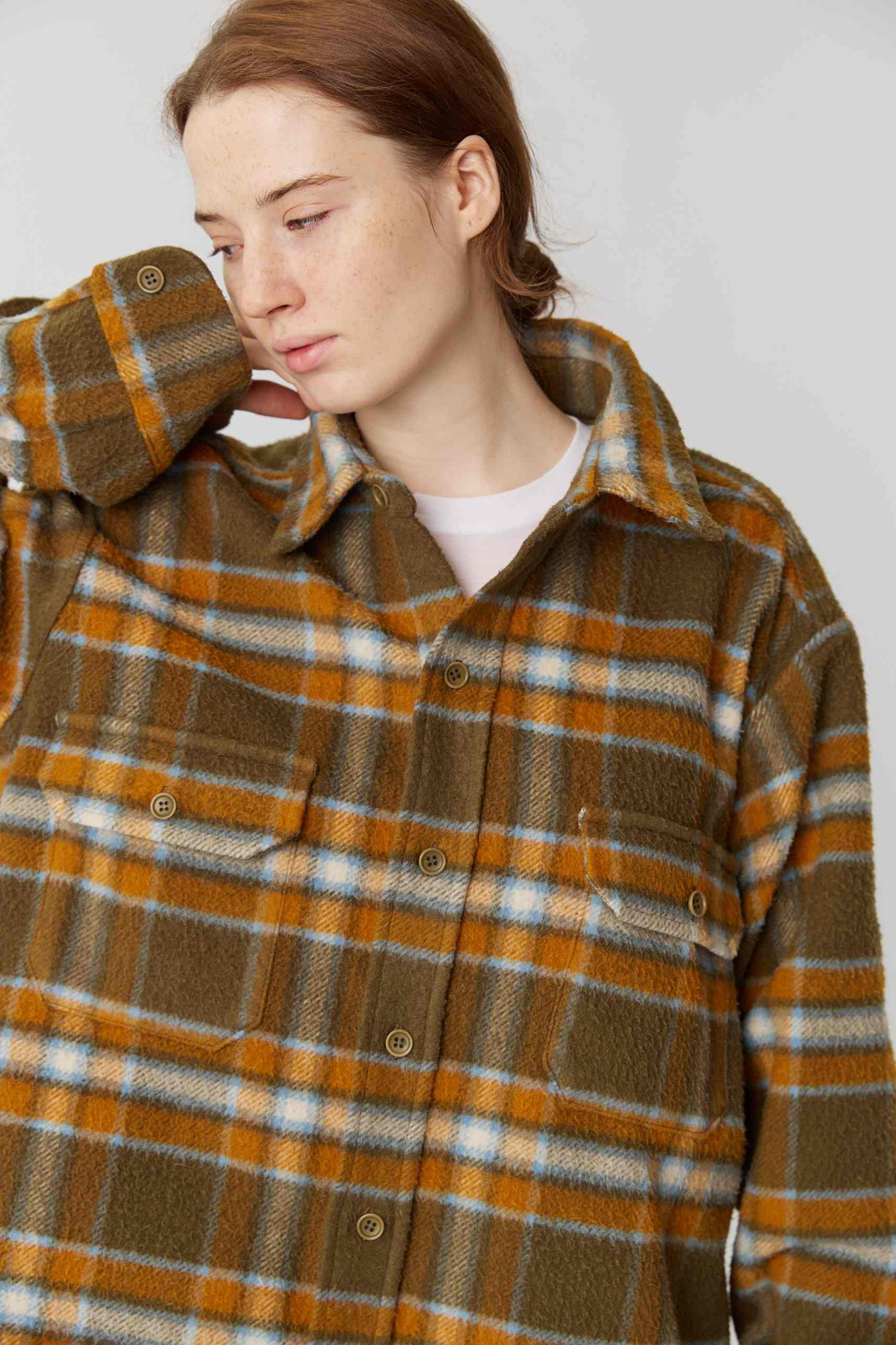 Объемная мужская рубашка в клетку