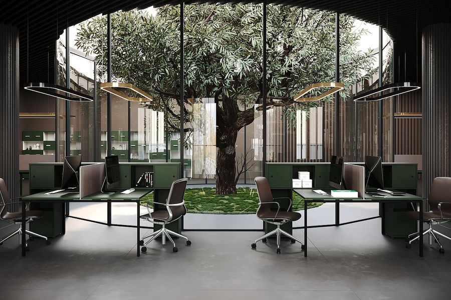 Не только бежевый и серый: главные цвета офисной мебели 2026 года