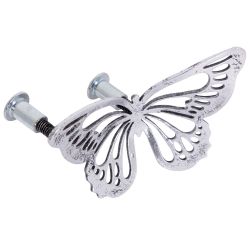Ручка мебельная Бабочки 110 Античное серебро