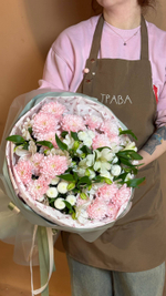 Букет "Алина" Альстромерия, хризантема, пуговки