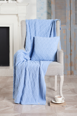 Наволочка декоративная 40х40 Luxberry Lux 34 васильковая Португалия