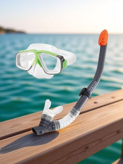 Набор для плавания от 8 лет Intex 55949 Surf Rider, зеленый комплект маска с трубкой для ныряния и снорклинга