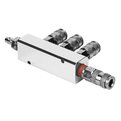 WDK-85MB Разветвитель пневматический с увеличенной пропускной способность, вход со штекером, 4 выход