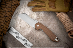 Нож Vosteed Gator сталь 14C28N Stonewash рукоять Brown Micarta