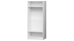 Шкаф Агератум МДФ двухсекционный с антресолью в белой эмали - Белый Фасадный 0101  90*45*240