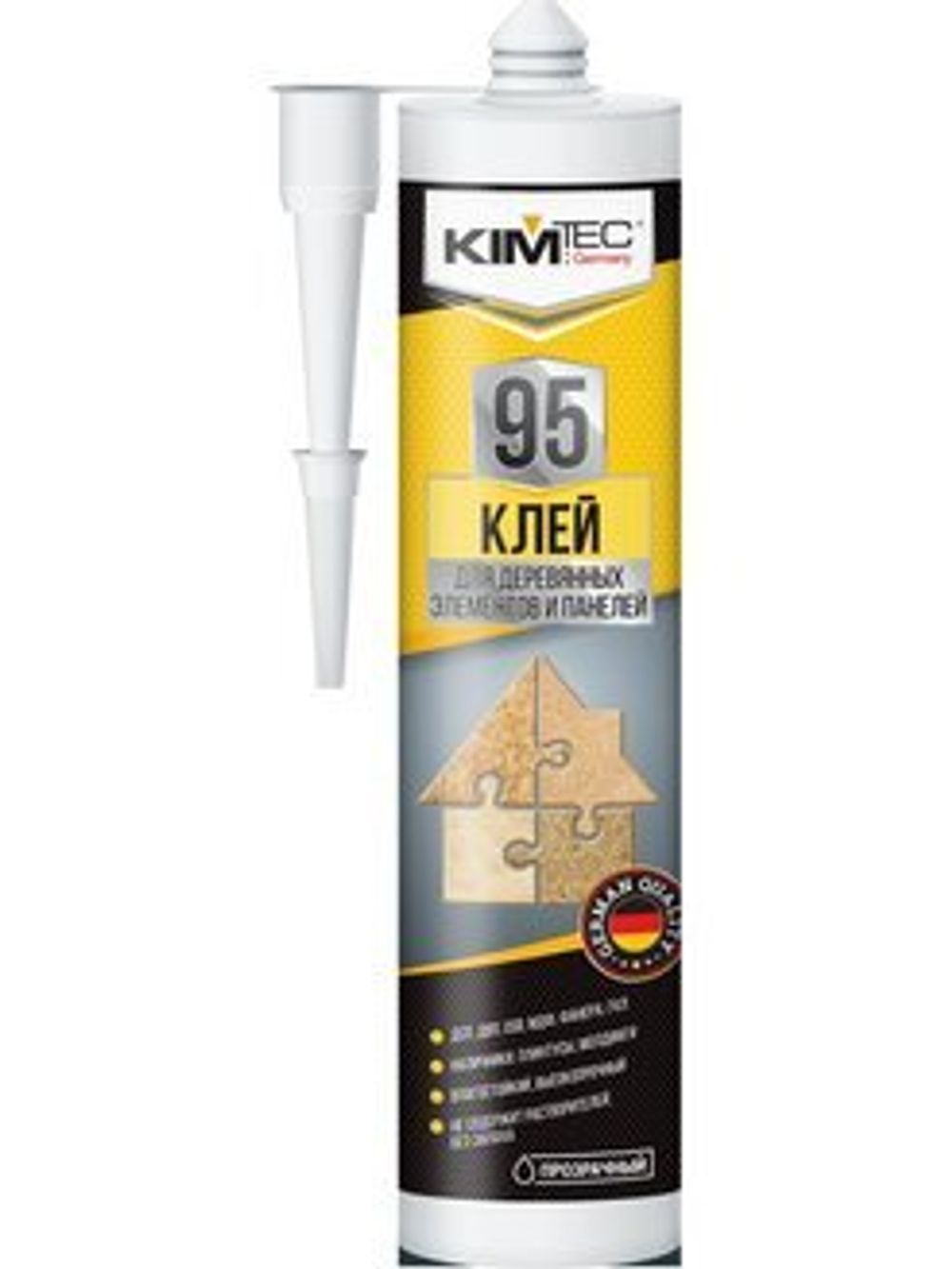 Клей  KIM TEC-95 д/деревянных элементов и панелей прозрачны  280 мл