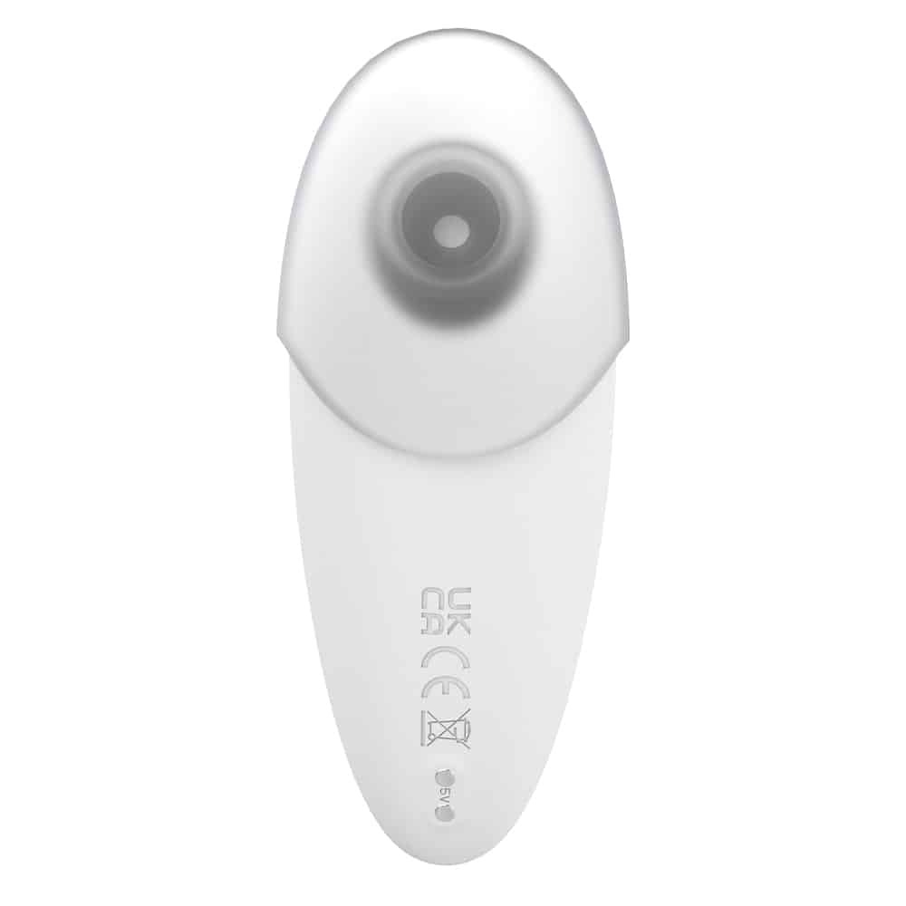 Белый клиторальный таппинг-стимулятор Pandora с насадкой для вакуумной стимуляции (Цвет: белый)