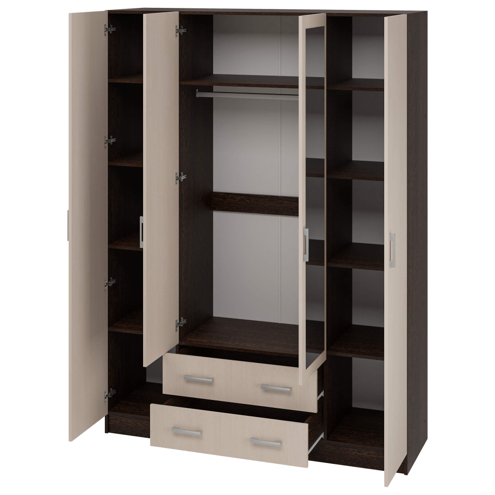 Квадро (Тащи в дом) Шкаф четырехдверный