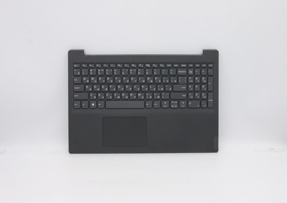 Верхняя панель с клавиатурой (топкейс) для ноутбука Lenovo V15-IGL 82C3 раскладка - русская, без подсветки, черная (5CB0Z20941), оригинал