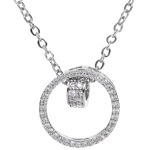 Подвеска из гиппоалергенного сплава со стразами «БЭЛЛА», цвет серебро и золото, d-20см/1,5см