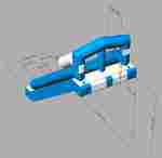 Надувная водная горка “Стрела” 8*3,7*5,5 м