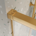 Душевая шторка на ванну Cezares TANDEM-SOFT-VF-2-180/145-C-BORO-IV, профиль брашированное золото