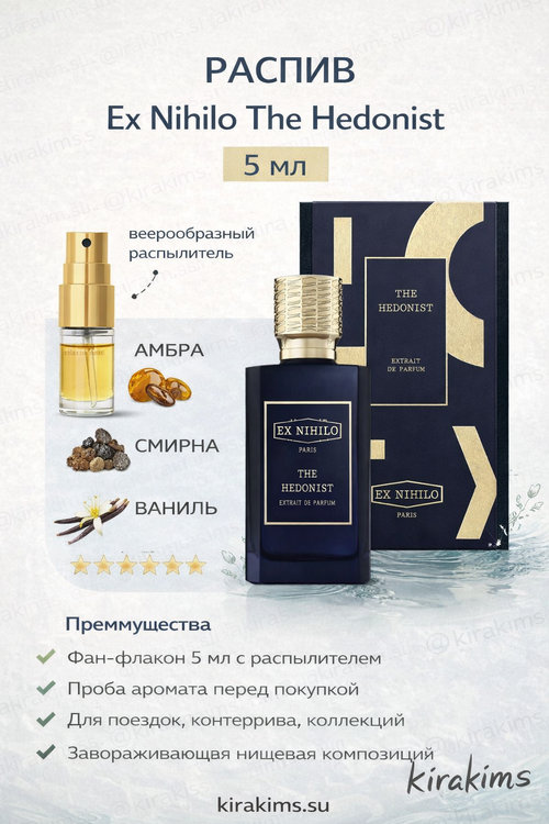 Распив Ex Nihilo The Hedonist Extrait de Parfum 5мл