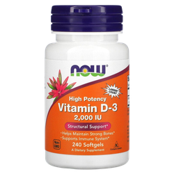 Now Foods Vitamin D3 2000 IU 240 softgels , Витамин Д3