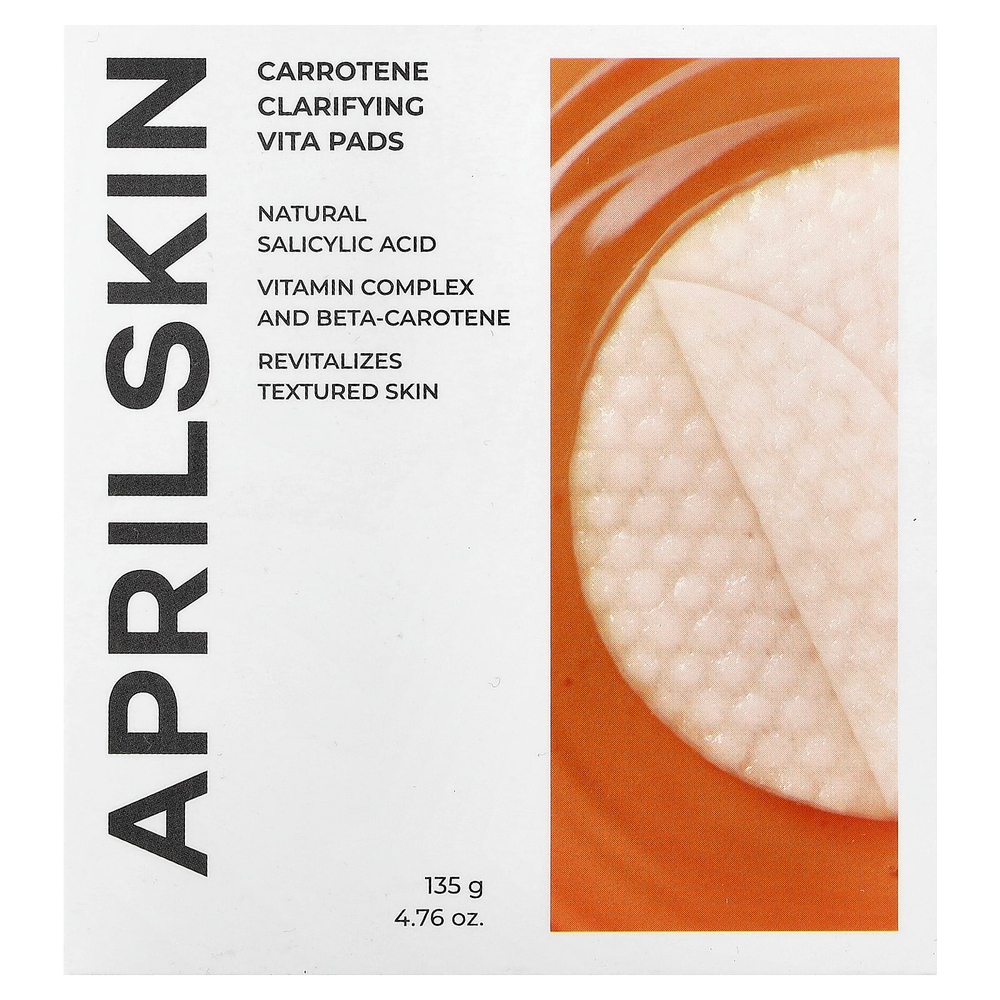 April Skin, Vita, очищающие салфетки с карротином, 135 г (4,76 унции)