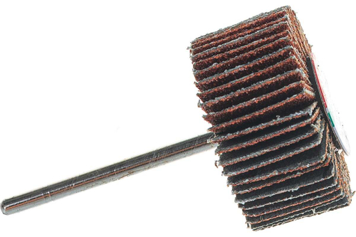 Шлифовальный круг Зубр веерный лепестковый на шпильке тип КЛО зерно - электрокорунд нормальный P80 15x30 мм 36600-080