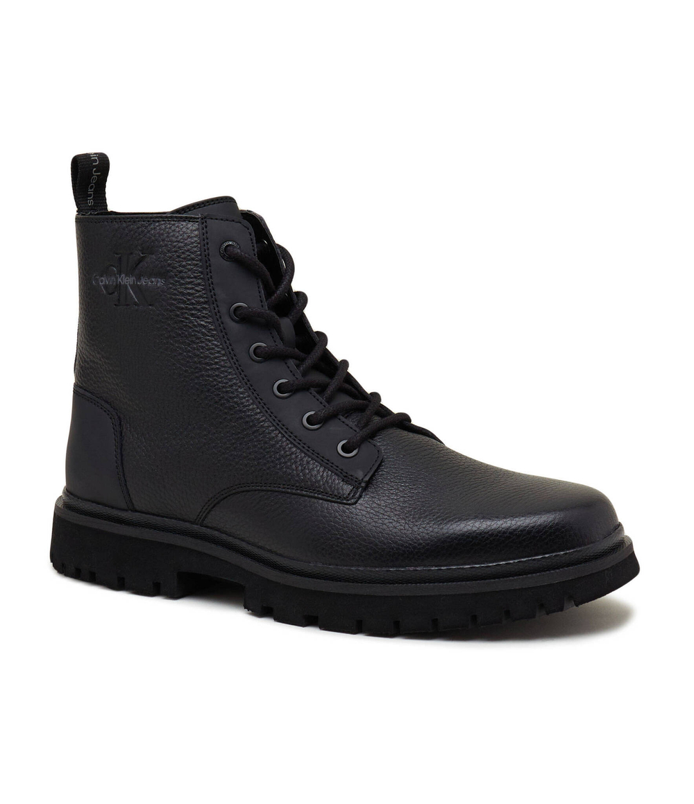 Кожаные высокие сапоги CALVIN KLEIN JEANS - черный(YM0YM00751)