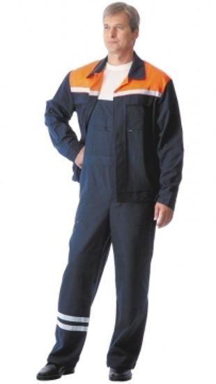 Костюм "ЭКСПЕРТ" полукомбинезон (т.синий/оранжевый)