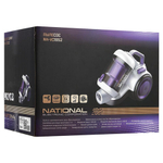 Пылесос NATIONAL NH-VC1852, с контейнером "циклон", 1800 Вт, мощность всасывания 360 Вт, фиолетовый/серебро