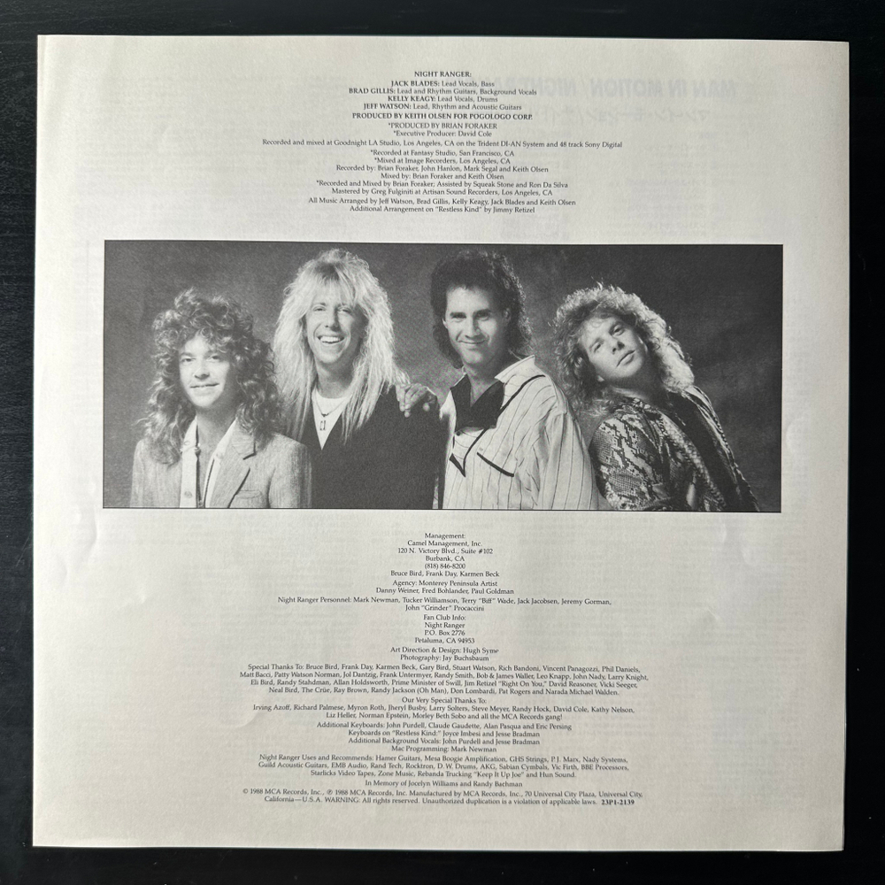 Night Ranger ‎– Man In Motion (Япония 1988г.)