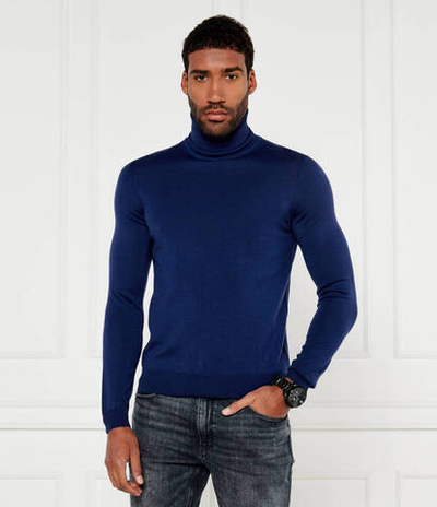 Хлопковый гольф san thomas-m HUGO - темно-синий(50474174)