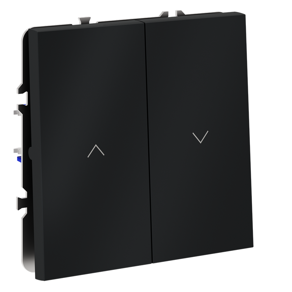 Выключатель встраиваемый VOLTUM S70 для жалюзи 10А, (графит)