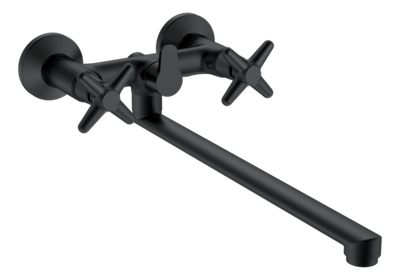 220143-C Смеситель 2-руч. для ванны (ЧЕРНЫЙ)  ViEiR (10/1шт)