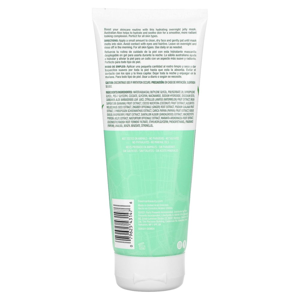 Freeman Beauty, Увлажняющая косметическая маска с австралийским алоэ и желе, 175 мл (6 жидк. Унций)