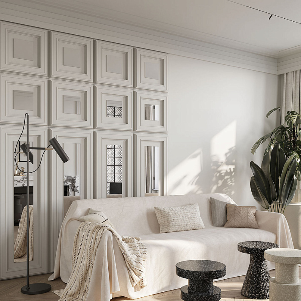 Декоративная панель пенополиуретан, 500x500 мм