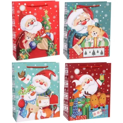 Пакет подарочный «Дедушка Мороз» 26*32*10 см, микс