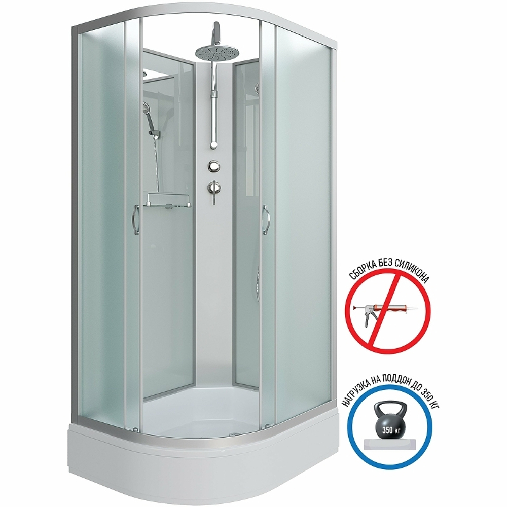 Душевая кабина Niagara Classic 100х80 R NG-33084-14RBKT без гидромассажа