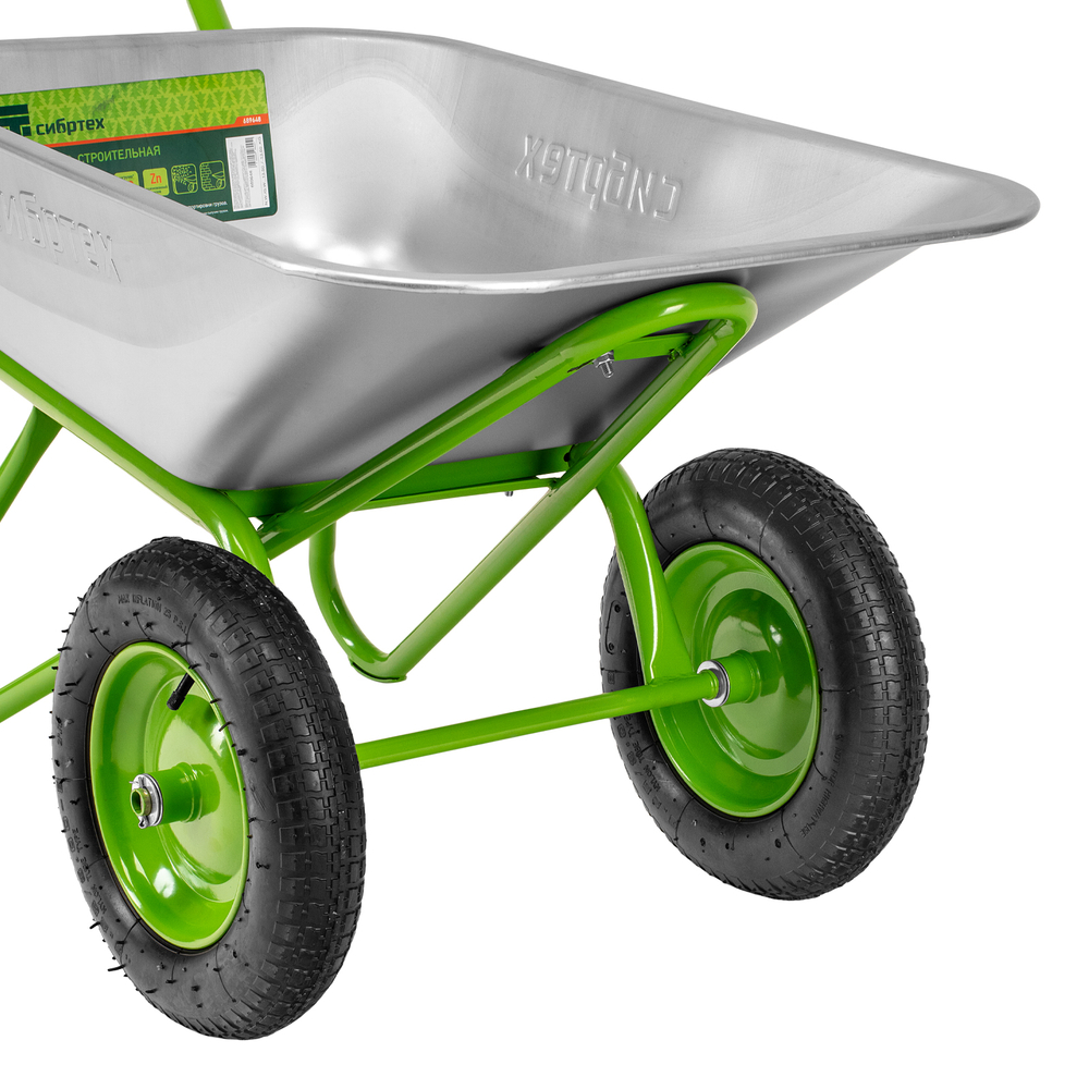 Тачка садово-строительная Сибртех 2-х колесная, грузоподъемность 230 кг, объем 110 л