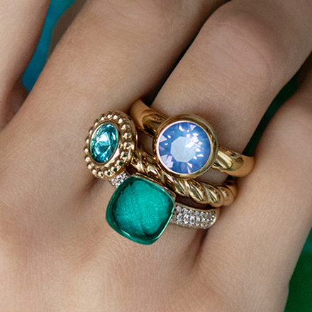 Кольцо Qudo FIRENZE 18 (G) Blue Zircon 107001/40-4601 18 размер 18