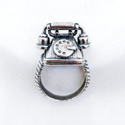 "Телефон" кольцо в серебряном покрытии из коллекции "Ералаш" от Jenavi