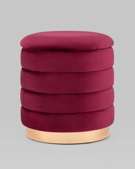 Пуф Франсис с ящиком велюр винный