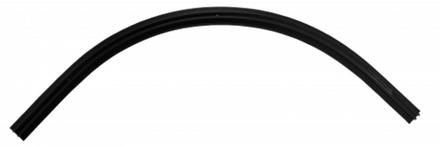 Круглый угол-соединитель для встраиваемого шинопровода Slim Line Mini,  R600*L400*H15,  черный