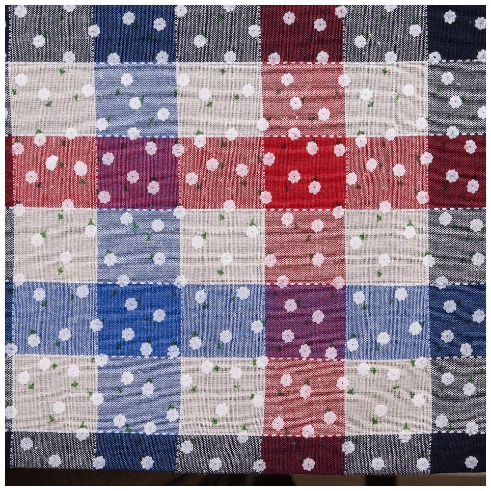 СКАТЕРТЬ "ИНДИГО" ,120Х160СМ,100% ХЛОПОК,СИНИЙ+КЛЕТКА