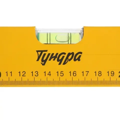 Уровень алюминиевый Тундра, 3 глазка, линейка, 300 мм