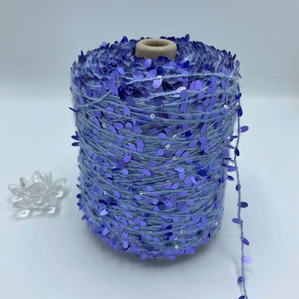 Пайетки FILATI ITALIANA 51% каплевидные пайетки 15% альпака 8% хлопок 26% полиаимд