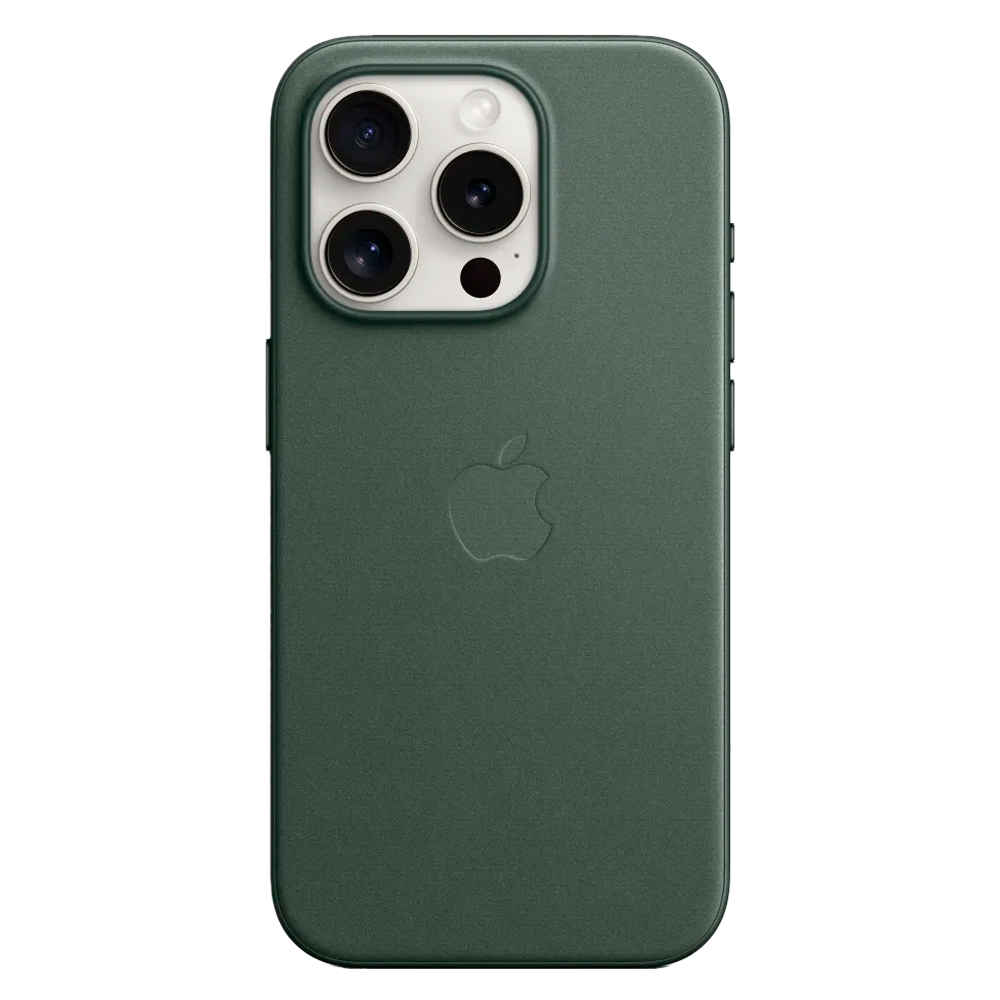 Тканевый чехол с поддержкой MagSafe Apple FineWoven Case для iPhone 15 Pro, Evergreen (Вечнозеленый)