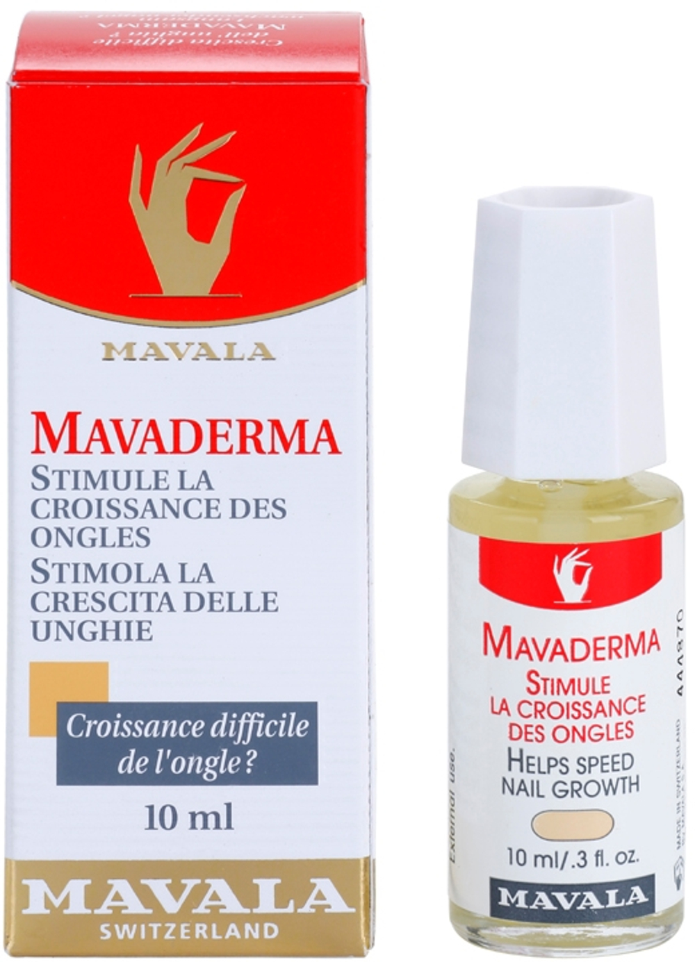 Mavala Nail Care Mavaderma - Питательное масло, способствующее росту ногтей, 10 ml
