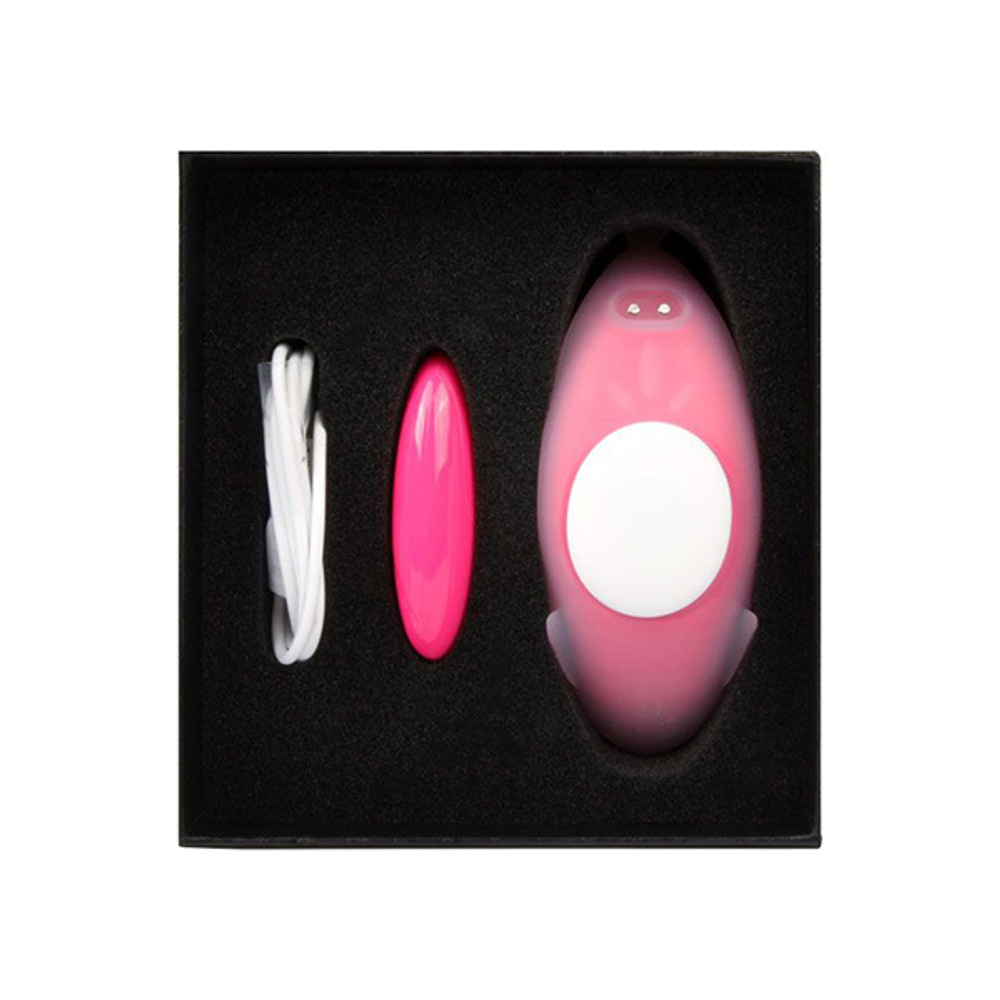 Розовый вибростимулятор 12см для ношения в трусиках I-Moon Panty Vibrator MY- 1319