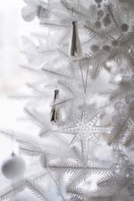 Белая елка «Хрустальная» (Литая хвоя прозрачно-белая) 120 см / 1,2 м