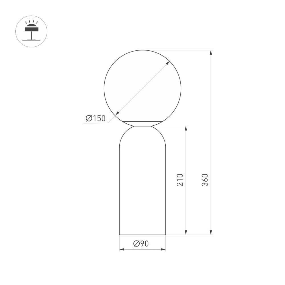 Светильник SP-SILKA-TAB-R150-6W Warm2700 (WH, 330 deg, 230V, TOUCH-DIM) (Arlight, IP20 Натуральный шелк, 3 года) 056890
