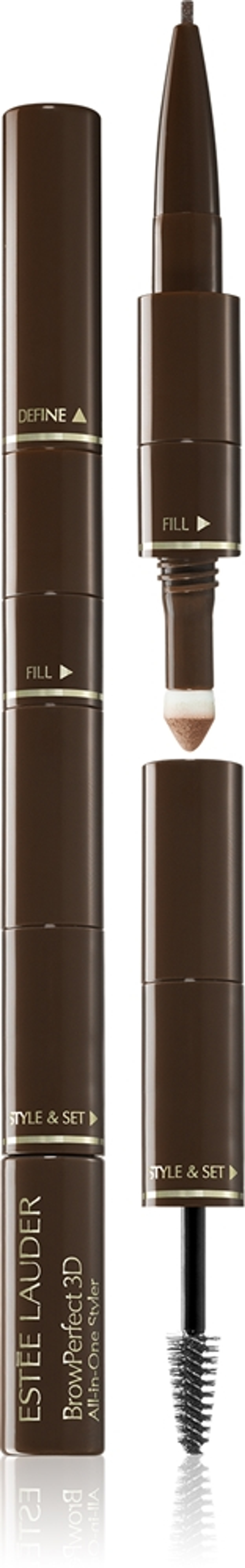 Estee Lauder BrowPerfect 3D All-in-One Styler - Карандаши для бровей 3 в 1 оттенок Cool Brown, 2 g