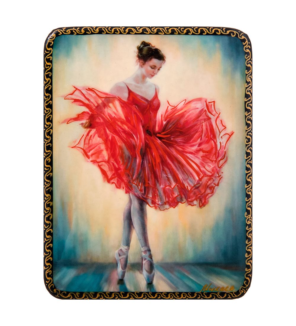 ШК-19/ 8-G Шкатулка в технике декупаж «Балет» (10х8х3,5)
