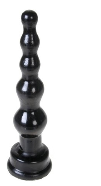 Анальный черный стимулятор "Елочка" 17 см (Цвет: черный)